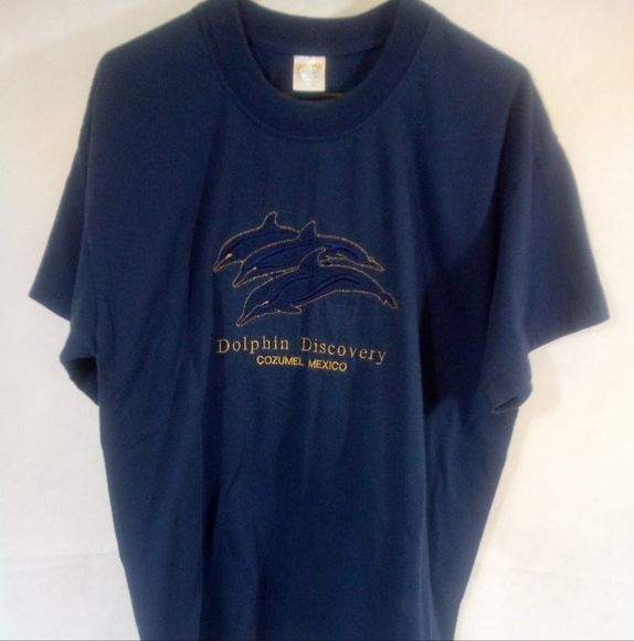Vintage Other - Vintage Navy S/S Dolphin 🐬 Mexico Pullover Shirt Tee XL